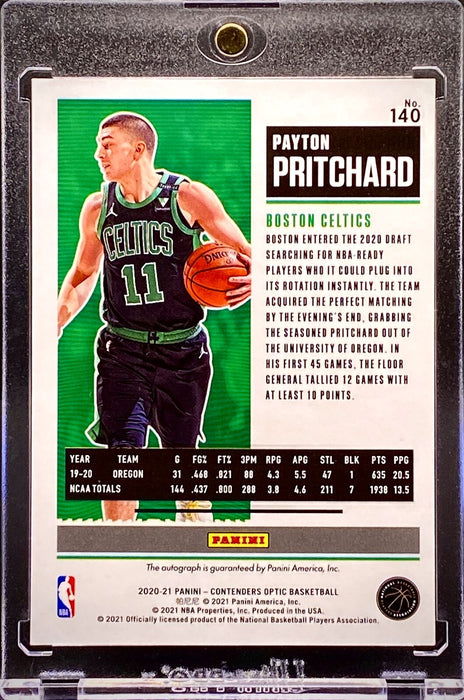 Payton Pritchard ROOKIE AUTOGRAPHED REFRACTOR SP CELTICS w/HOLDER