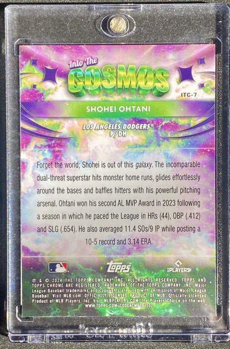 Shohei Ohtani REFRACTOR CARD SP CHROME DODGERS - Includes Case