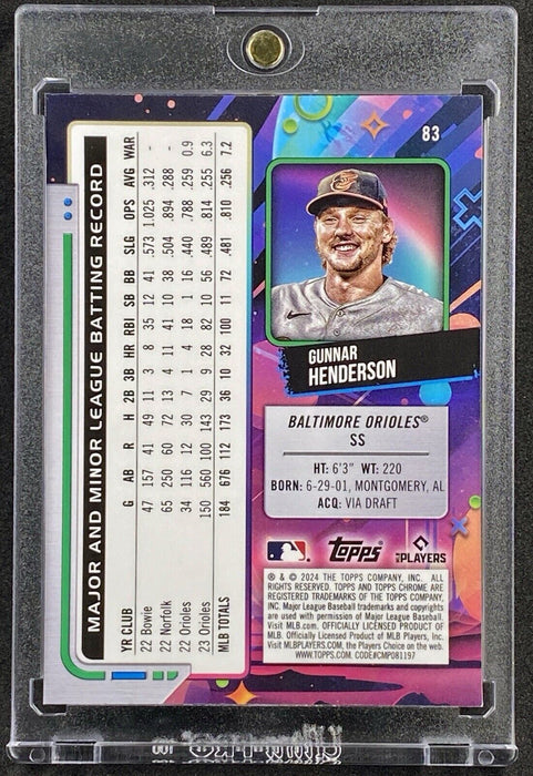 Gunnar Henderson White Refractor Card – Rare Topps Chrome SP Orioles Collectable