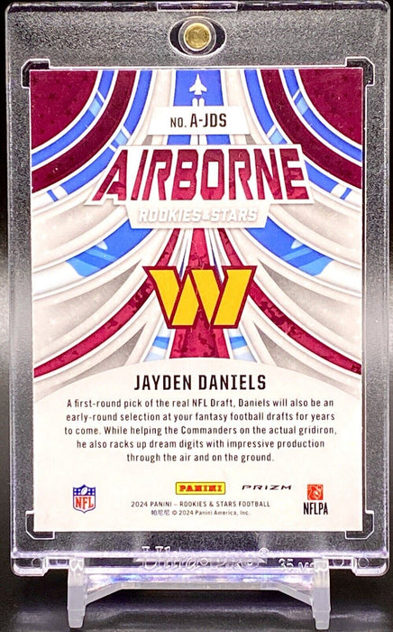 Jayden Daniels RARE ROOKIE REFRACTOR CARD SP PANINI COMMANDERS w/CASE