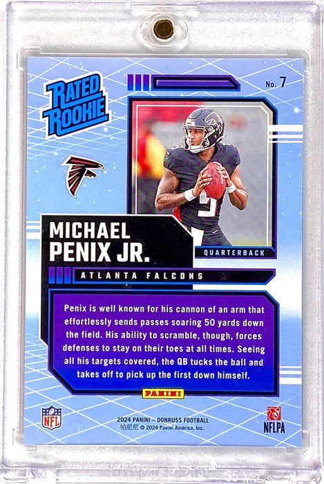 Spectacular Michael Penix Jr.  ROOKIE REFRACTOR CARD - SP FALCONS w/CASE