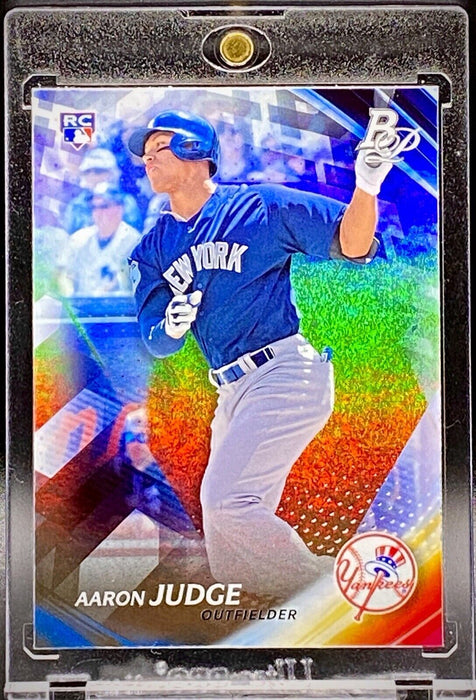 Aaron Judge ROOKIE FOIL REFRACTOR CARD BOWMAN YANKEES MVP w/CASE