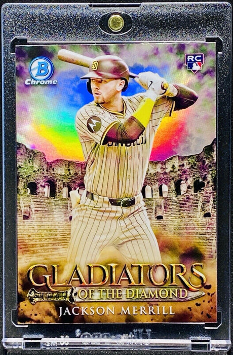 Jackson Merrill RARE ROOKIE REFRACTOR BOWMAN CHROME INVESTMENT CARD SP PADRES