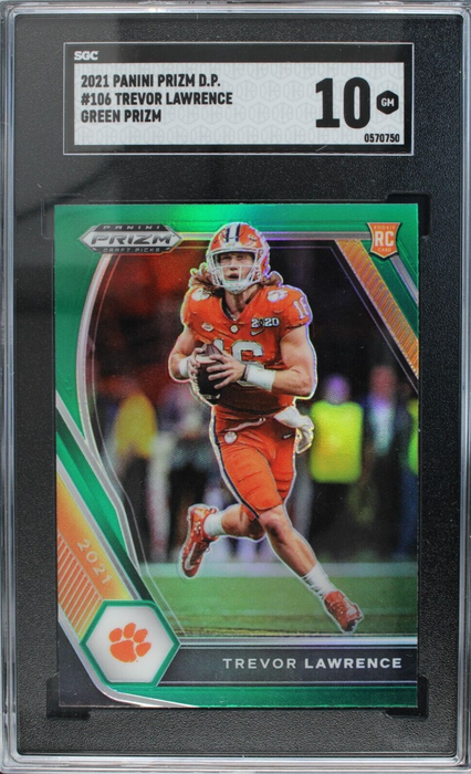 2021 Prizm DP Trevor Lawrence Rookie RC Green SGC 10 Gem Mint