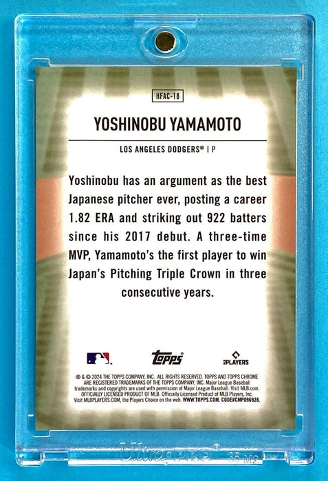 Yoshinobu Yamamoto ROOKIE REFRACTOR CARD - RARE SSP TOPPS CHROME INVESTMENT