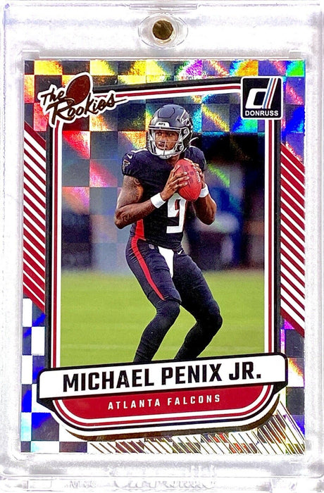 Spectacular Michael Penix Jr.  ROOKIE REFRACTOR CARD - SP FALCONS w/CASE