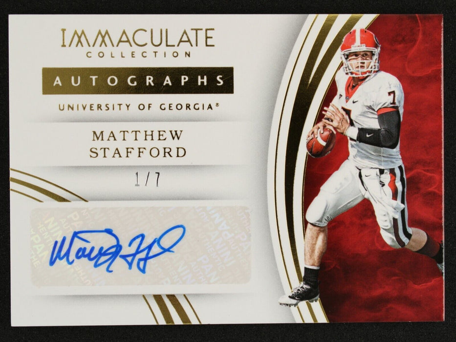 2016 Immaculate Collection Autographs Matthew Stafford AUTO /7