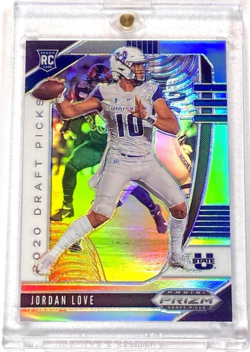 JORDAN LOVE RARE REFRACTOR PRIZM ROOKIE CARD INCLUDES CASE