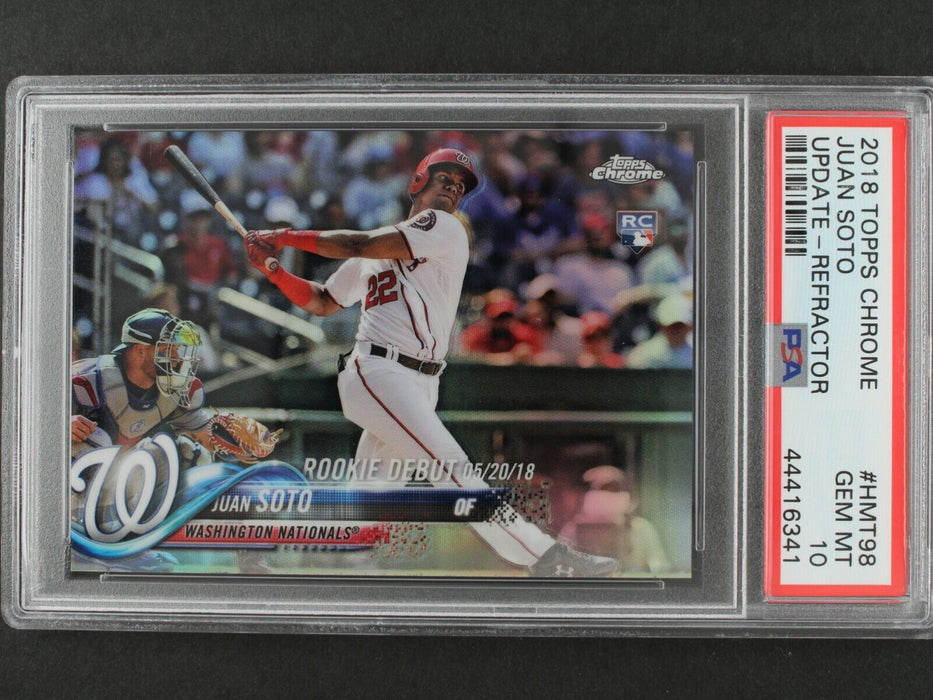 2018 Topps Chrome Juan Soto Refractor /250 #HMT98 PSA 10