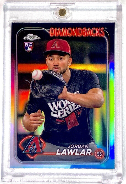 Jordan Lawlar Rookie Refractor - SSP Chrome Diamondbacks INCLUDES CASE