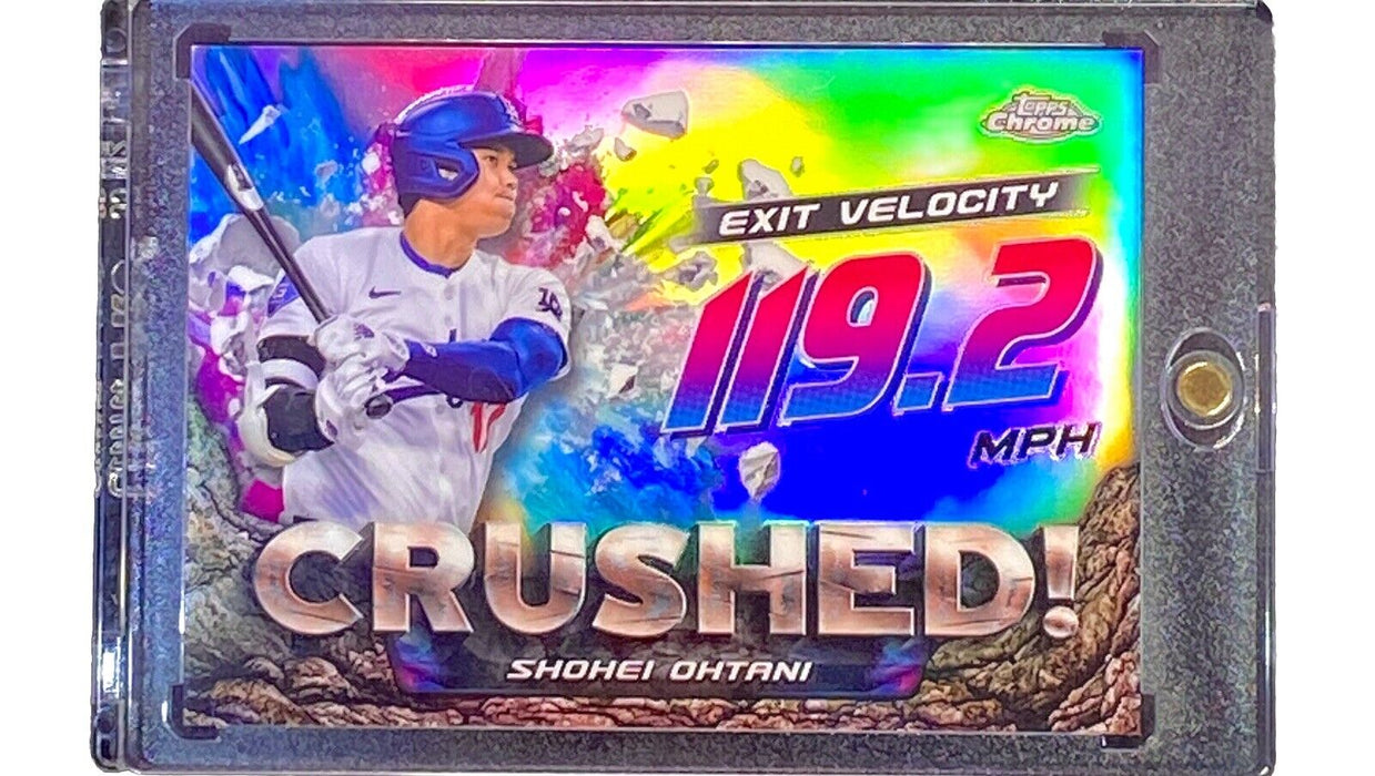 Shohei Ohtani REFRACTOR CARD SP CHROME DODGERS - Includes Case