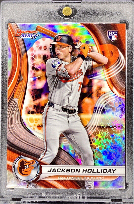 Jackson Holliday ROOKIE REFRACTOR INVESTMENT RC CARD ORIOLES w/CASE