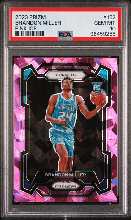 2023-24 Prizm Brandon Miller RC #152 PSA 10 – Pink Ice GEM MINT Rookie