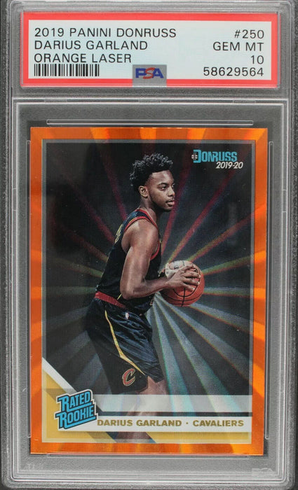 2019 Donruss Darius Garland Rated Rookie Orange Laser #250 PSA 10