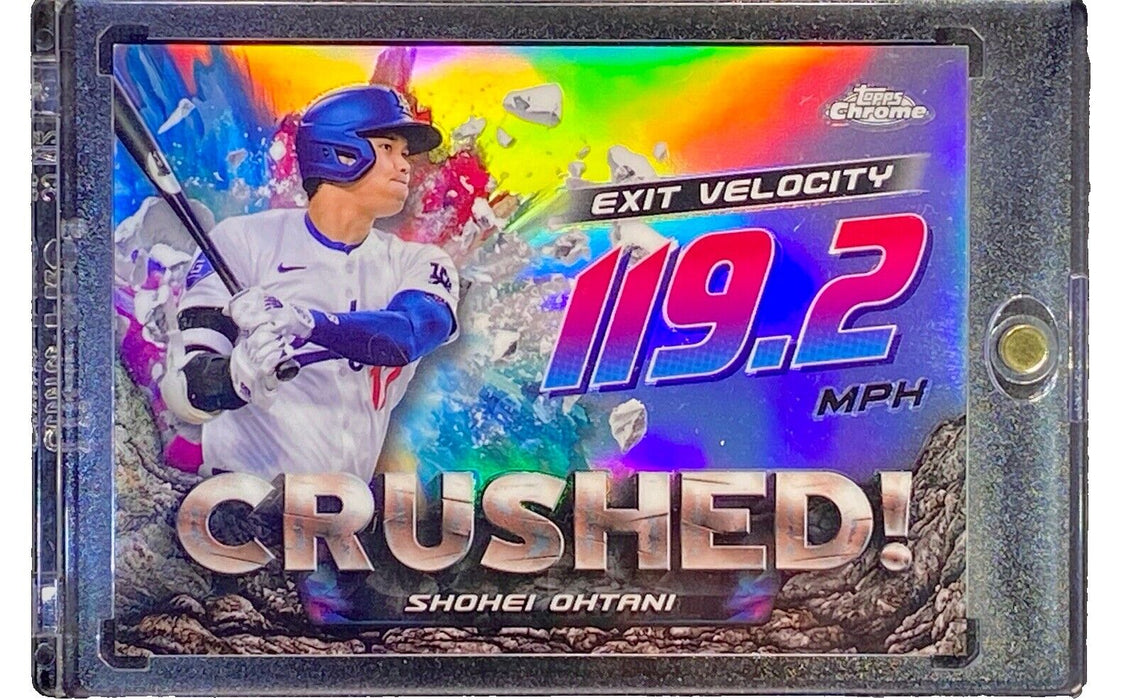 Shohei Ohtani REFRACTOR CARD SP CHROME DODGERS - Includes Case