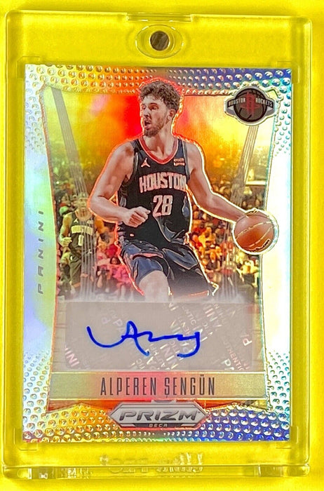 Alperen Sengun AUTOGRAPHED REFRACTOR CARD -  INCLUDES CASE SP HOUSTON ROCKETS