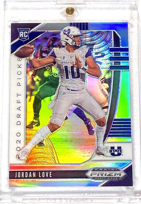 JORDAN LOVE RARE REFRACTOR PRIZM ROOKIE CARD INCLUDES CASE