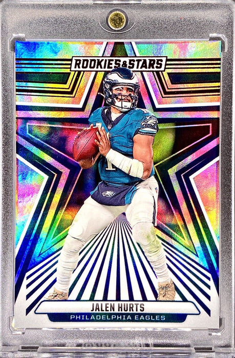 Jalen Hurts FOIL REFRACTOR CARD PANINI SP EAGLES w/CASE