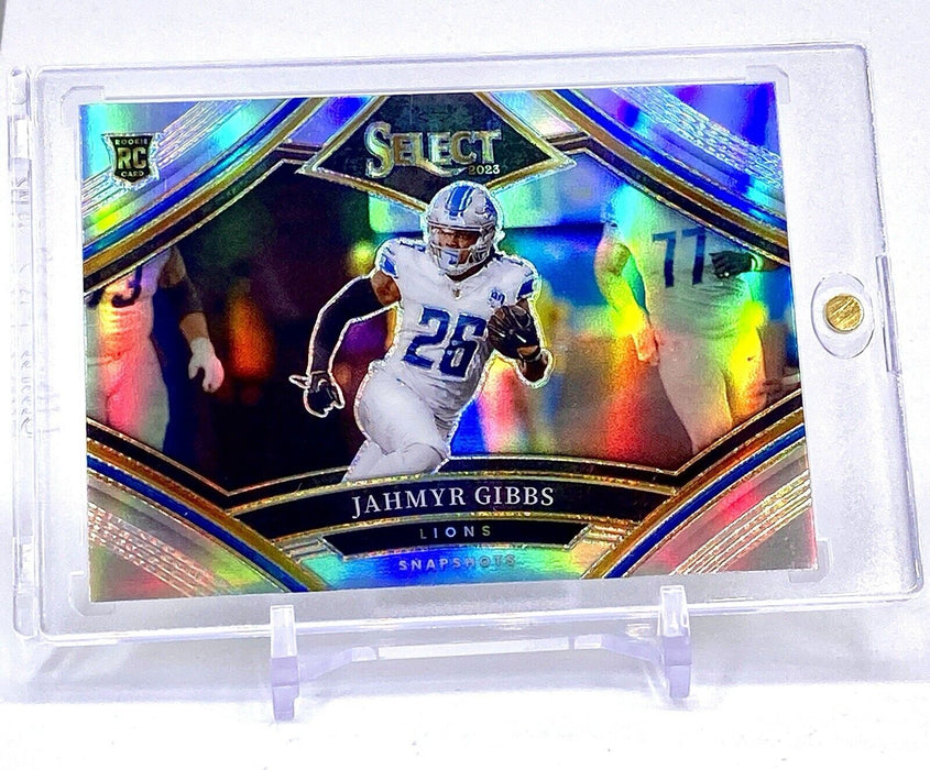 Jahmyr Gibbs RARE ROOKIE REFRACTOR INVESTMENT CARD SP LIONS w/CASE