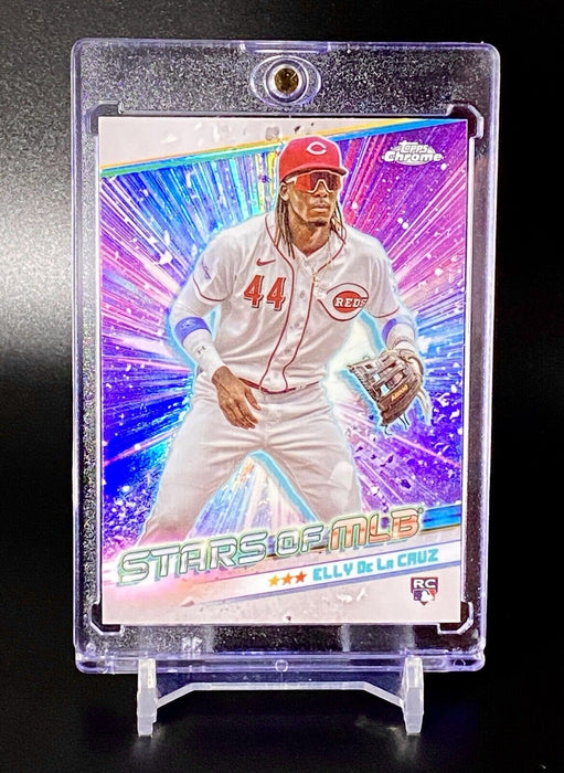 Elly De La Cruz ROOKIE REFRACTOR RARE SP CHROME REDS w/CASE