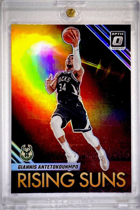 Giannis Antetokounmpo RARE REFRACTOR CARD RISING SUN INVESTMENT SP PANINI