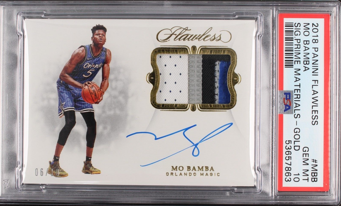 2018 Flawless Mo Bamba Signature Prime Materials Gold /10 PSA 10