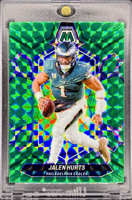 Jalen Hurts REFRACTOR CARD COLOR MATCH SP EAGLES w/CASE