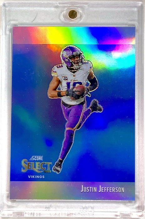 Spectacular Justin Jefferson RAINBOW REFRACTOR - RARE SP VIKINGS INCLUDES CASE