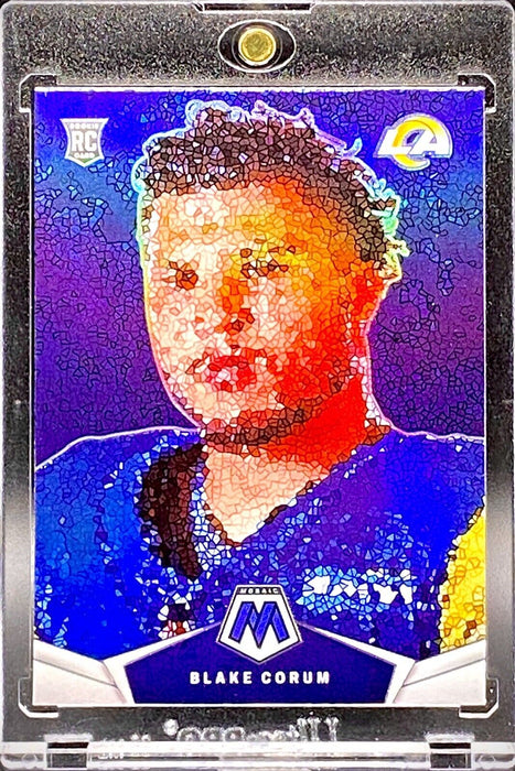 Blake Corum RARE ROOKIE MICRO REFRACTOR INVESTMENT SSP PANINI RAMS w/CASE