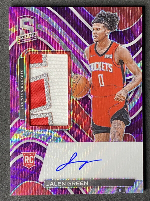 2021 Panini Spectra Jalen Green Rookie Jersey Auto RPA FOTL On Card AUTO /8