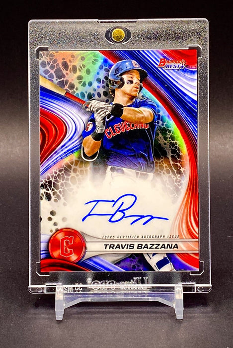 Travis Bazzana RARE AUTOGRAPHED REFRACTOR CARD SP GUARDIANS w/HOLDER