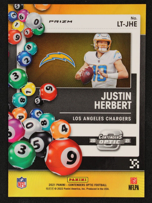 2021 Contenders Optic Justin Herbert Prizm Lottery Ticket SP