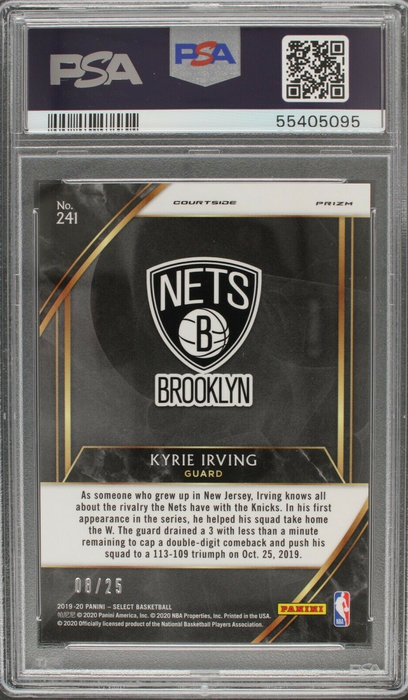 2019 Select Kyrie Irving Courtside #241 Tie Dye Prizm /25 PSA 10 (POP 3)