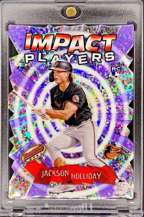 Jackson Holliday ROOKIE REFRACTOR DIECUT CARD SP BOWMAN ORIOLES w/CASE