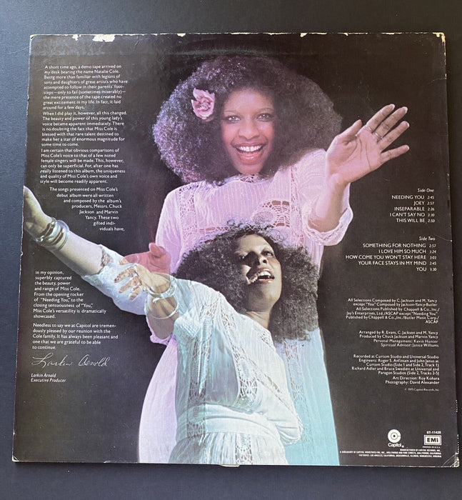 NATALIE COLE Inseparable LP Capitol THIS WILL BE Needing You  I CAN'T SAY NO