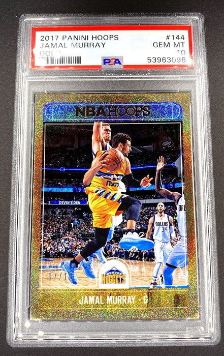 Jamal Murray RARE #/10 GOLD REFRACTOR CARD SSP NUGGETS GRADED GEM MINT 10