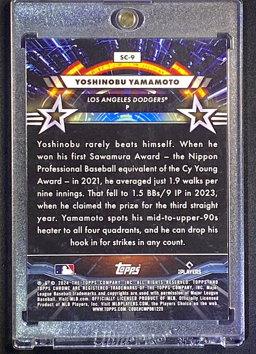 Yoshinobu Yamamoto ROOKIE CARD REFRACTOR SP INSERT HOLO RC - DODGERS