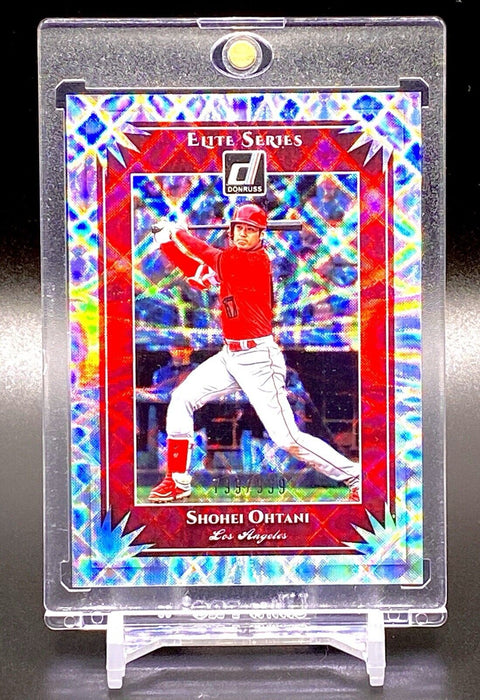 Shohei Ohtani RARE REFRACTOR CARD #/999 SP ELITE ANGELS/DODGERS w/CASE