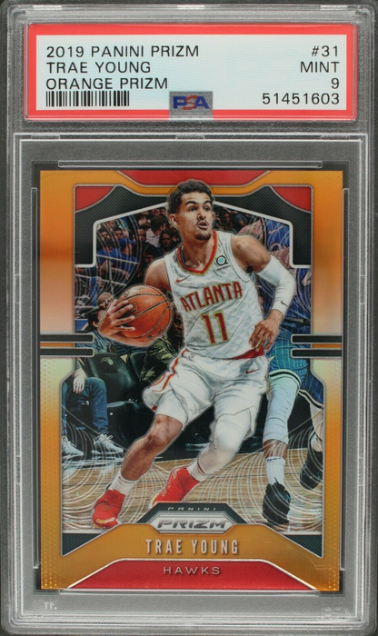 2019 Prizm Trae Young #31 Orange /49 MINT PSA 9