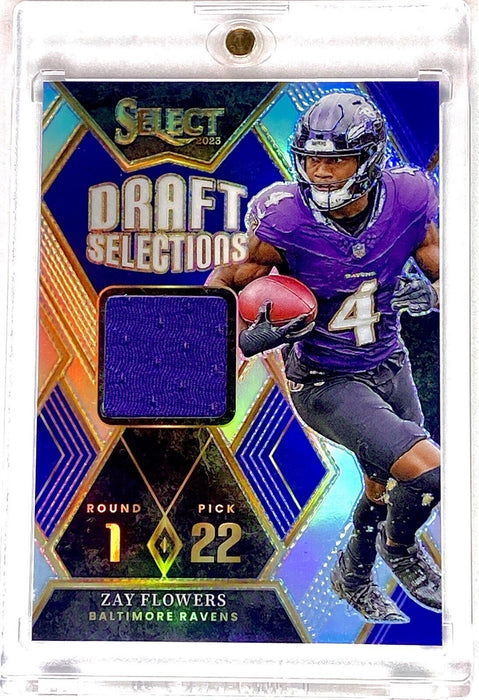 Zay Flowers RARE ROOKIE PATCH REFRACTOR INVESTMENT CARD SSP MVP RAVENS MINT