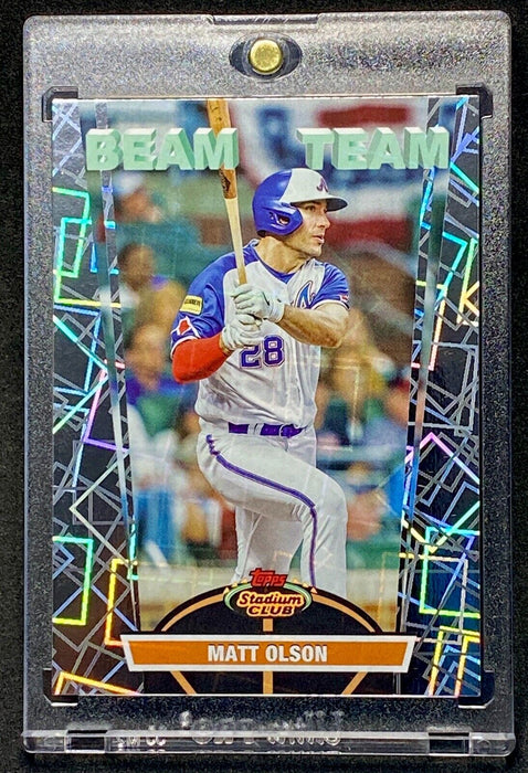 MATT OLSEN BEAM TEAM REFRACTOR Rare Topps 2024 Braves SSP Insert Holo Card