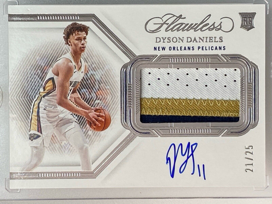 Dyson Daniels 2022 Flawless Game Worn RPA /25 – Stunning Rookie Patch Auto RC!