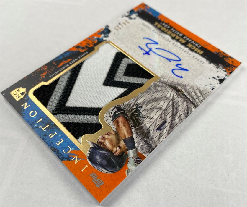 2021 Topps Inception Nick Madrigal Jumbo Patch Auto #AJP-NM /25 RC White Sox