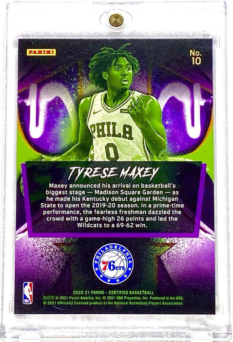 Spectacular Tyrese Maxey ROOKIE GRAFFITI REFRACTOR - SP 76ers w/CASE