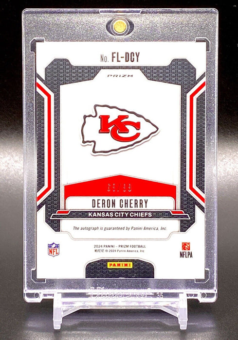 Spectacular Deron Cherry AUTOGRAPHED BLUE ICE CARD - SP #/99 CHIEFS w/CASE