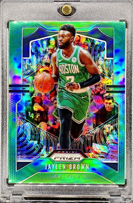 Jaylen Brown GREEN REFRACTOR CARD SP PANINI CELTICS w/CASE