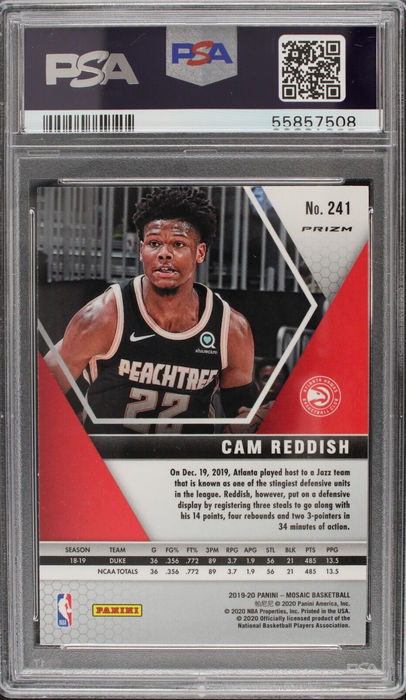 2019 Mosaic Cam Reddish Reactive Orange Rookie RC #241 PSA 10