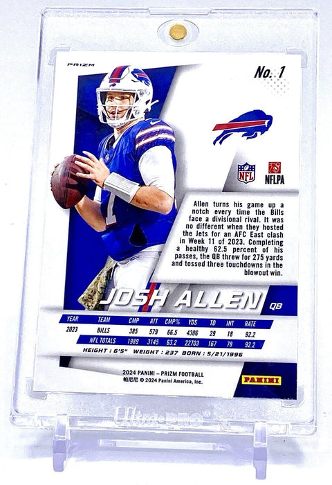 Josh Allen REFRACTOR INVESTMENT CARD SP PANINI BILLS MVP w/CASE