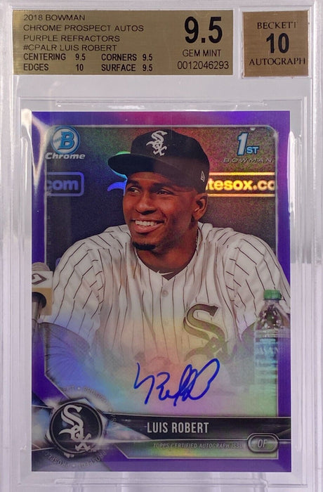 2018 Bowman Chrome Luis Robert Purple Refractor /250 True Gem Mint BGS 9.5