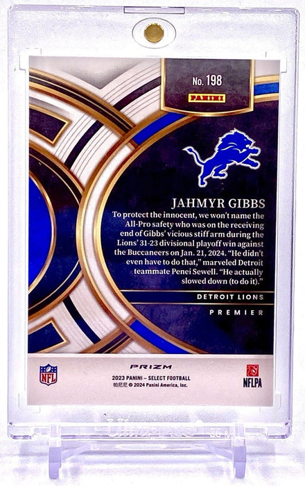 Jahmyr Gibbs RARE ROOKIE REFRACTOR INVESTMENT CARD SP LIONS w/CASE